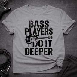 Do IT Deeper T Shirt Gift For Bass Player