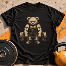 Weightlifting Bear T Shirt Gift For Fitness Lover