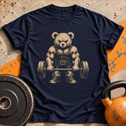 Weightlifting Bear T Shirt Gift For Fitness Lover