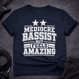 Mediocre Bassist Feels T Shirt Gift For Bass Player