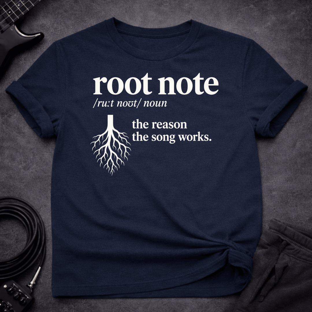 Root Note Definition T Shirt Gift For Bass Player