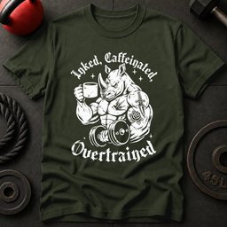Inked Caffeinated Overtrained T Shirt Gift For Fitness Lover