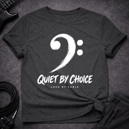 Quiet By Choice T Shirt Gift For Bass Player