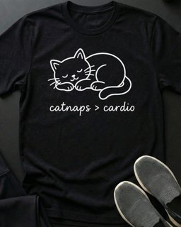Cats Cardio Tee Gift For Cat Lover