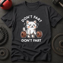 Dont Fart Cat T Shirt Gift For Fitness Lover