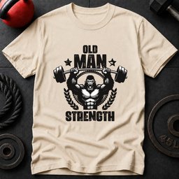 Old Man Strength Gorilla T Shirt Gift For Fitness Lover