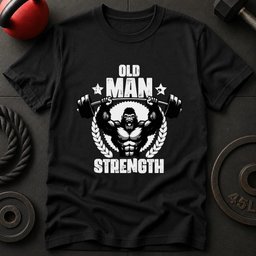 Old Man Strength Gorilla T Shirt Gift For Fitness Lover