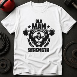 Old Man Strength Gorilla T Shirt Gift For Fitness Lover