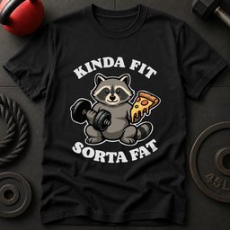 Kinda Fit Sorta Fat T Shirt Gift For Fitness Lover