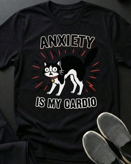 Anxiety Tee Gift For Cat Lover
