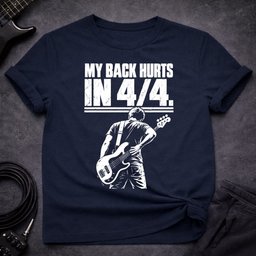 My Back Hurts 4 4 T Shirt Gift For Bass Player
