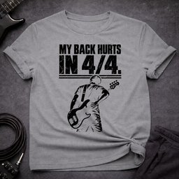 My Back Hurts 4 4 T Shirt Gift For Bass Player