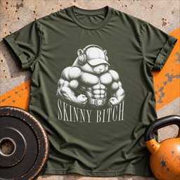 Skinny Bitch Hamster T Shirt Gift For Fitness Lover