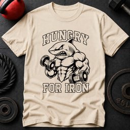 Hungry For Iron Shark T Shirt Gift For Fitness Lover