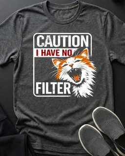 Caution Tee Gift For Cat Lover