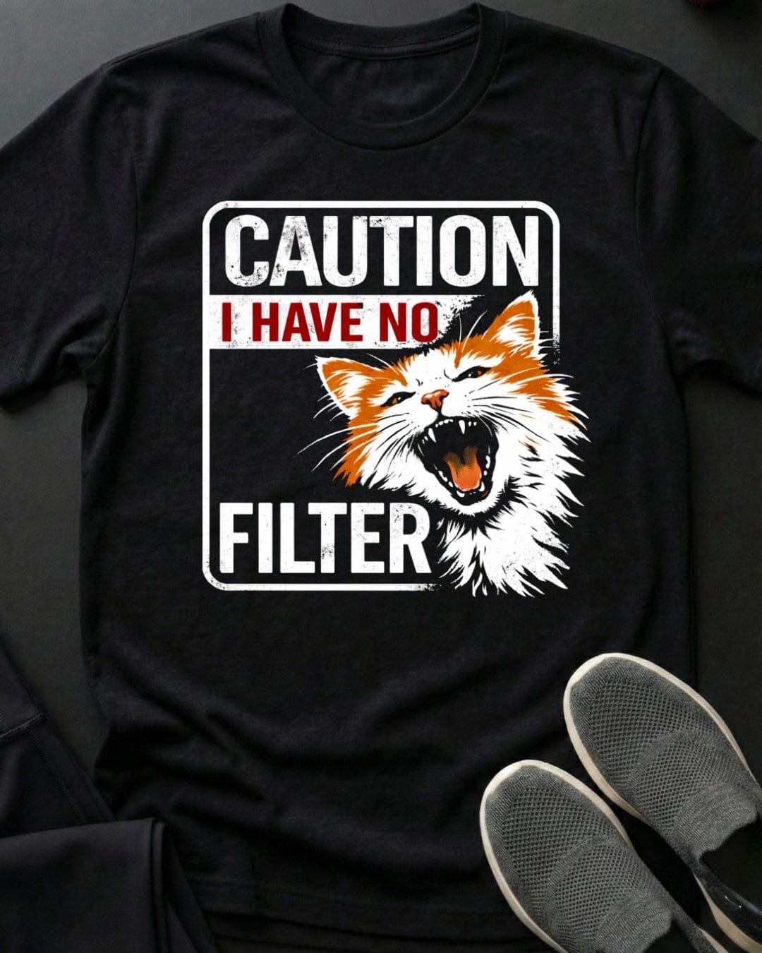 Caution Tee Gift For Cat Lover