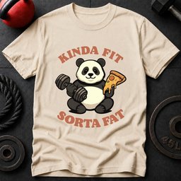 Kinda Fit Sorta Fat Panda T Shirt Gift For Fitness Lover