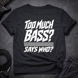Too Much Bass T Shirt Gift For Bass Player