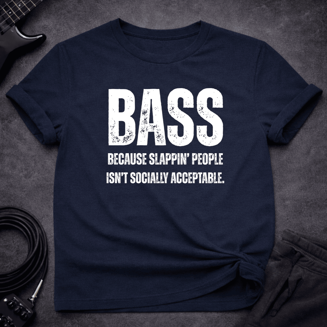 Bass Slapping People T Shirt Gift For Bass Player