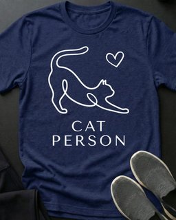 Cat Person Heart Tee Gift For Cat Lover