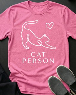 Cat Person Heart Tee Gift For Cat Lover