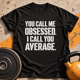 Obsessed Not Average T Shirt Gift For Fitness Lover