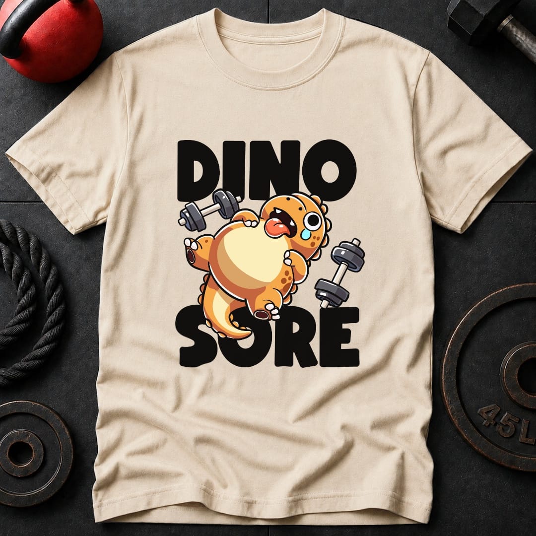 Dino Sore Baby Dino T Shirt Gift For Fitness Lover