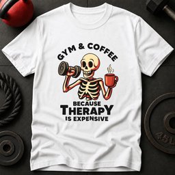 Gym And Coffee Because T Shirt Gift For Fitness Lover