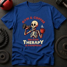 Gym And Coffee Because T Shirt Gift For Fitness Lover