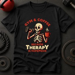 Gym And Coffee Because T Shirt Gift For Fitness Lover