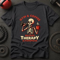 Gym And Coffee Because T Shirt Gift For Fitness Lover