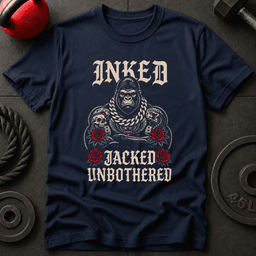 Inked Jacked Unbothered T Shirt Gift For Fitness Lover
