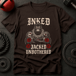 Inked Jacked Unbothered T Shirt Gift For Fitness Lover