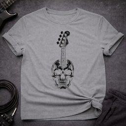 Skull Bass T Shirt Gift For Bass Player