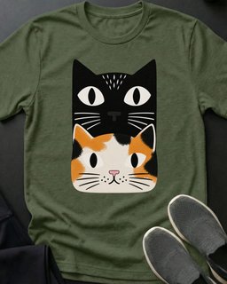 Calico Cat Stack Tee Gift For Cat Lover