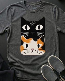 Calico Cat Stack Tee Gift For Cat Lover