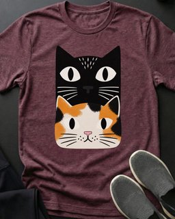 Calico Cat Stack Tee Gift For Cat Lover