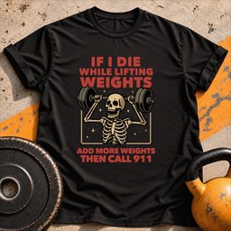 If I Die While Lifting T Shirt Gift For Fitness Lover