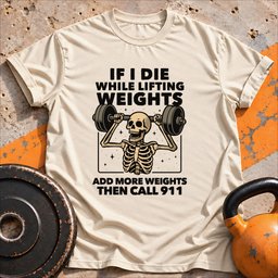If I Die While Lifting T Shirt Gift For Fitness Lover