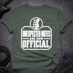 Unexpected Notes T Shirt Gift For Bass Player