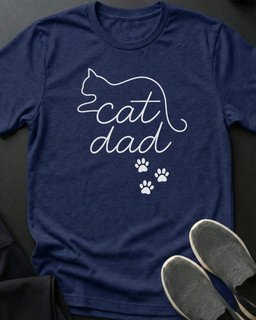 Cat Dad Paws Tee Gift For Dad