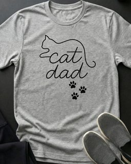 Cat Dad Paws Tee Gift For Dad