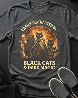 Black Cats And Dark Magic Tee Gift For Cat Lover