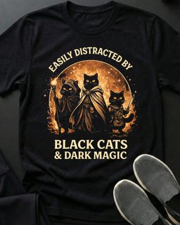 Black Cats And Dark Magic Tee Gift For Cat Lover