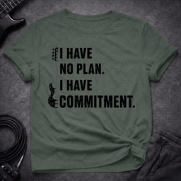 I Have No Commitment T Shirt Gift For Bass Player