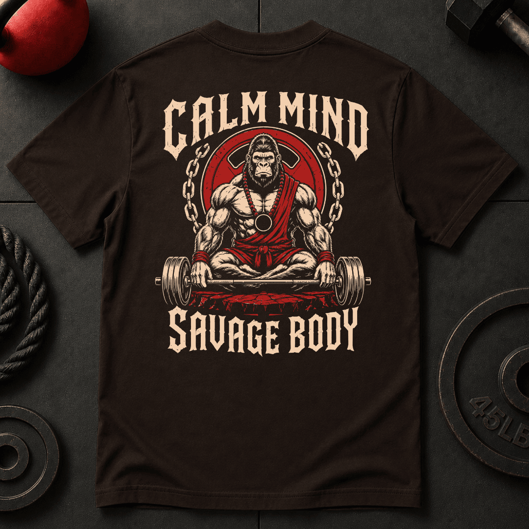 Calm Mind Savage Body T Shirt Gift For Fitness Lover
