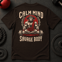 Calm Mind Savage Body T Shirt Gift For Fitness Lover