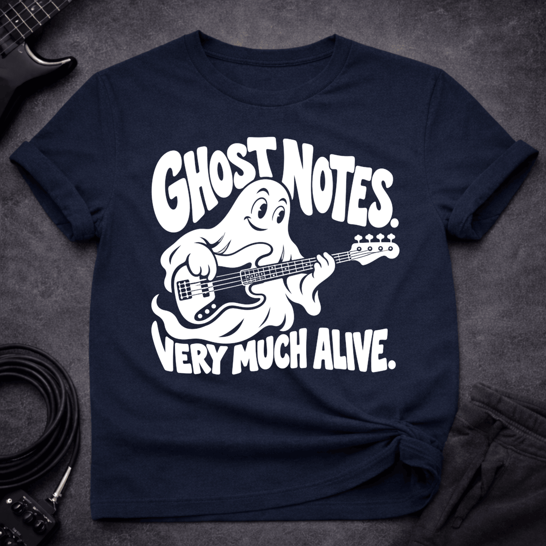 Ghost Notes T Shirt Gift For Bass Player
