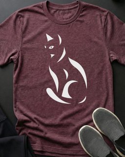 Cat Silhouette Tee Gift For Cat Lover