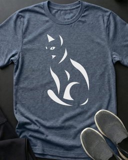 Cat Silhouette Tee Gift For Cat Lover